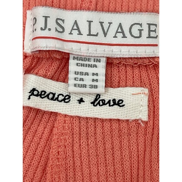 P.J. Salvage Coral Ribbed Lounge Shorts Medium NWT - Picture 4 of 4